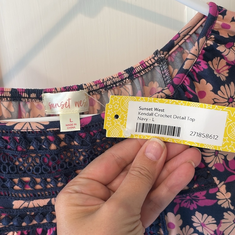 Stitch Fix Sunset West Kendall Crochet Top - Picture 4 of 5